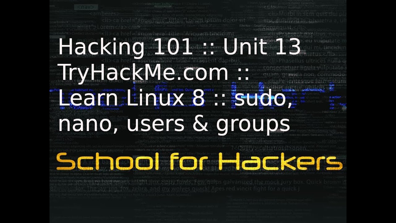Hacking 101 :: Device 13 :: TryHackMe.com – Understand Linux 8