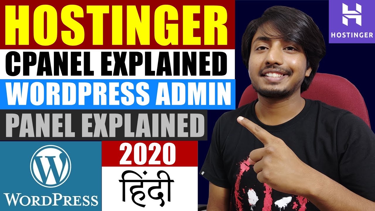 Hostinger Cpanel & WordPress Admin Panel Defined In Hindi (2020).