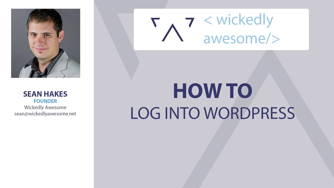 How to log into the WordPress Administrative Spot | WordPress Tutorials | WordPress 101
