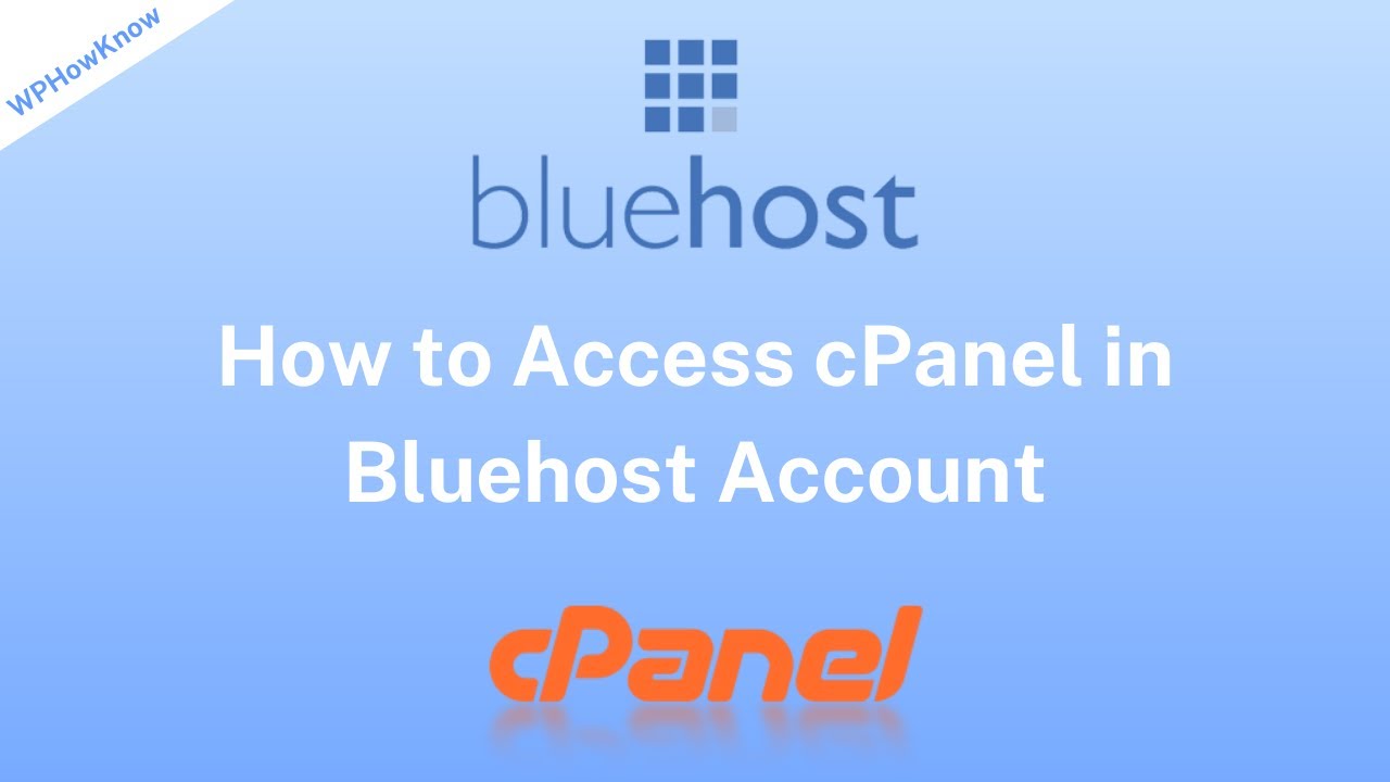 Obtain cPanel in bluehost web hosting | Bluehost Manage Panel Login