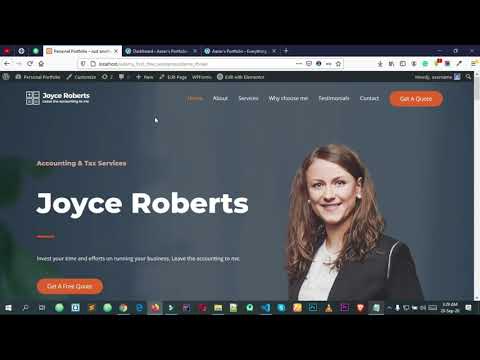 30. Design and style a portfolio website with WordPress in minutes | Bangla Tutorial