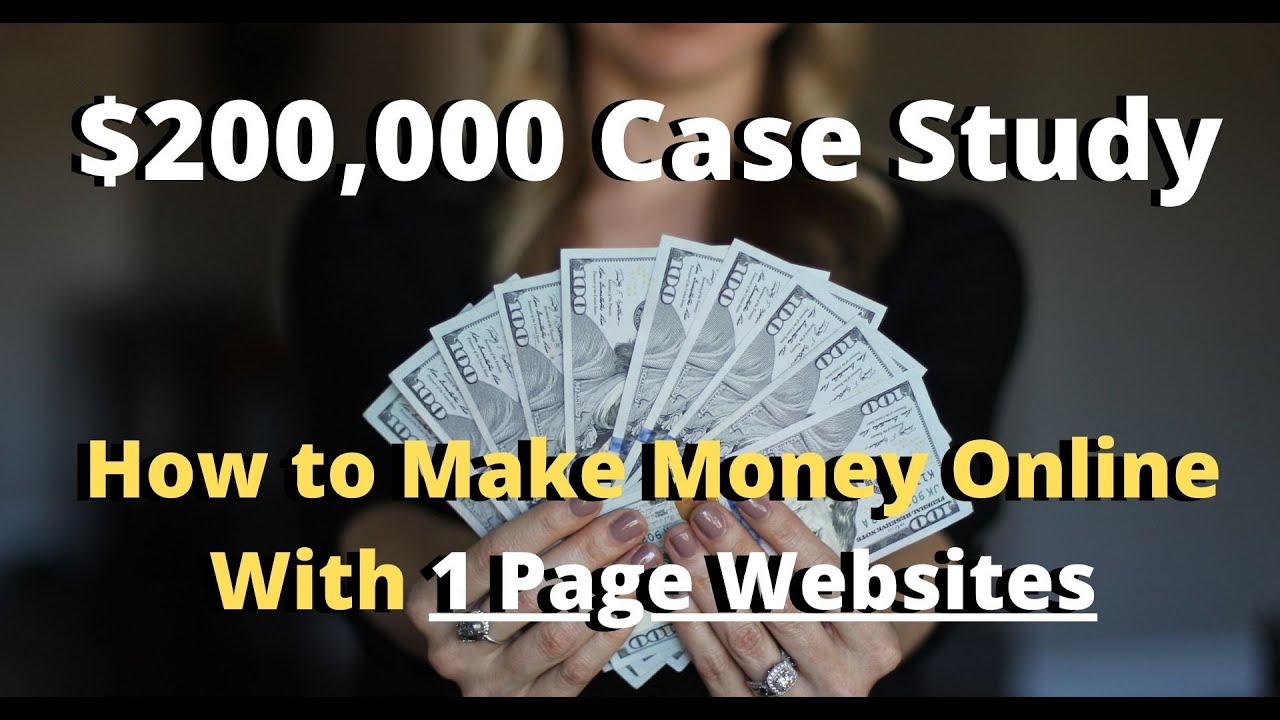 How to Make Dollars With One particular Web page Internet websites. $200,000 Scenario Examine.