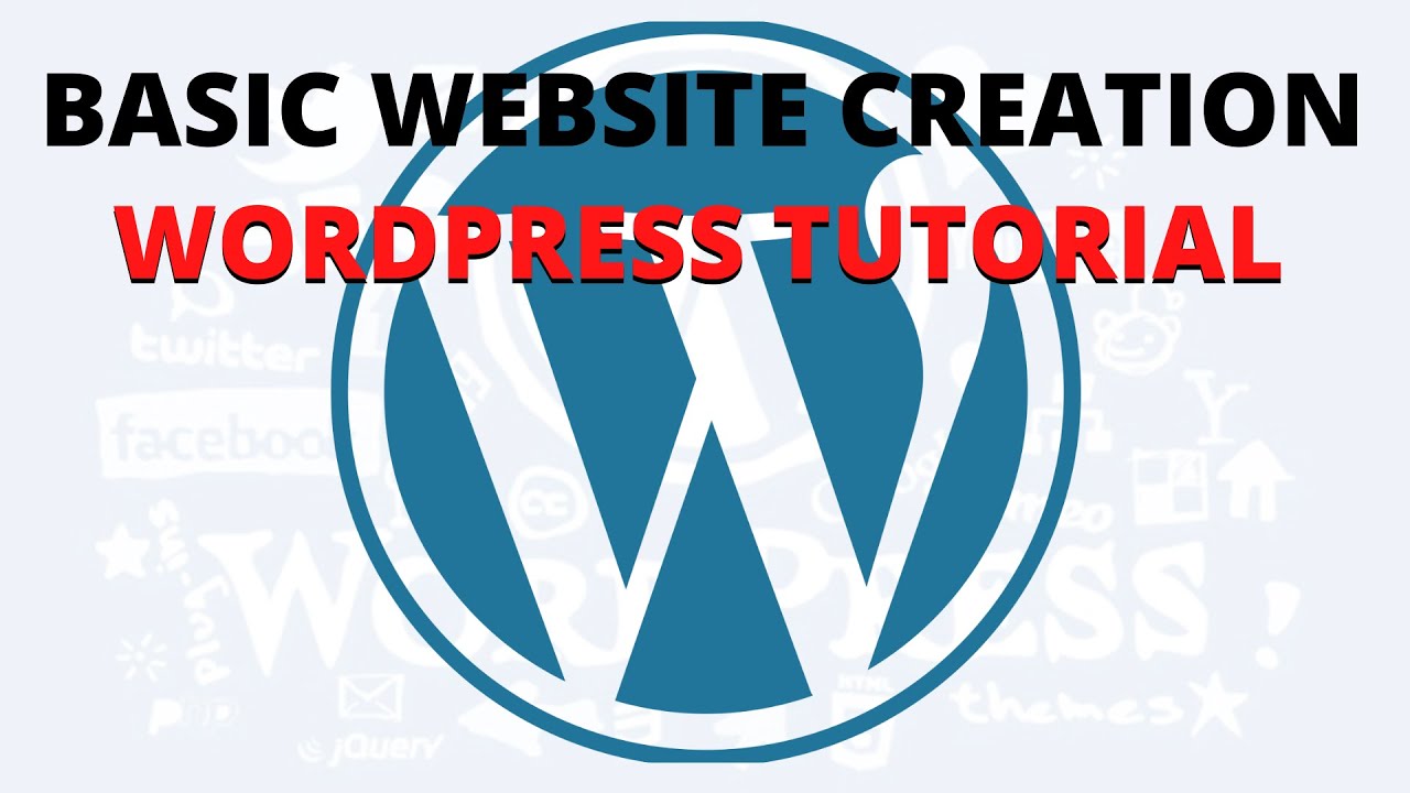 Standard Web-site Creation | WordPress Tutorial