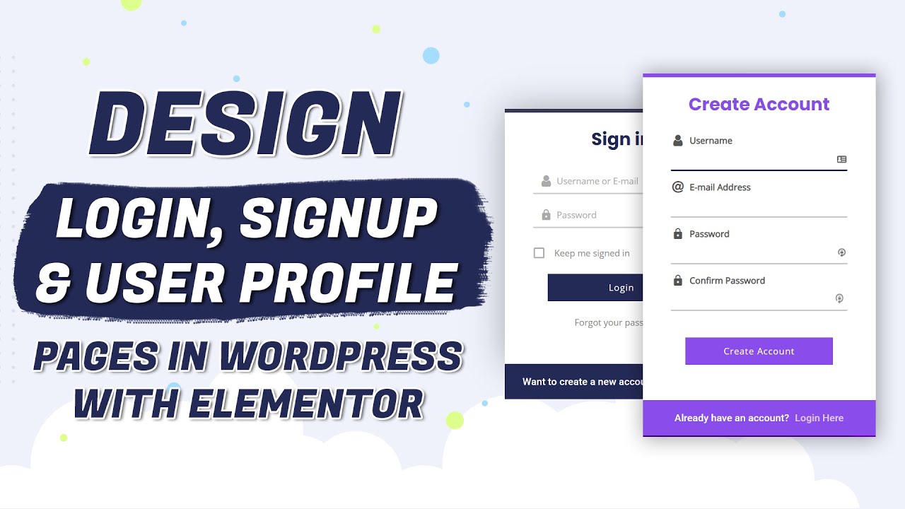 Style and design Stunning WordPress Login, Signup & Consumer Account Internet pages with Elementor