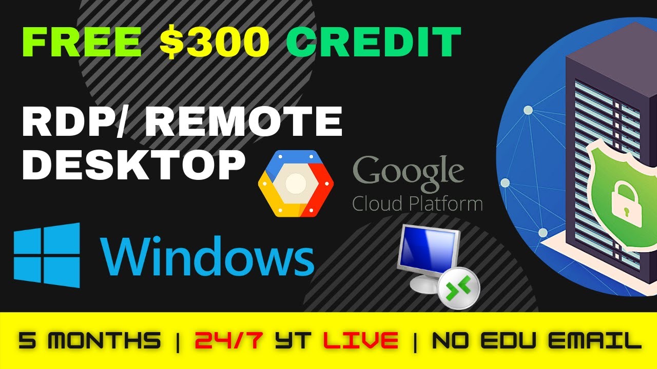 Windows VPS Distant Desktop | No cost Google VPS Server with RDP for 24×7 YouTube Stay Stream