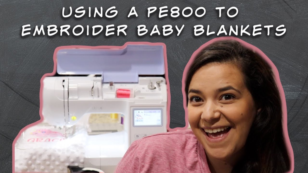 Working with A Brother PE800 To Embroider Newborn Blankets / Rising My Business (Ep.7)/ ETSY Shop Studio Vlog